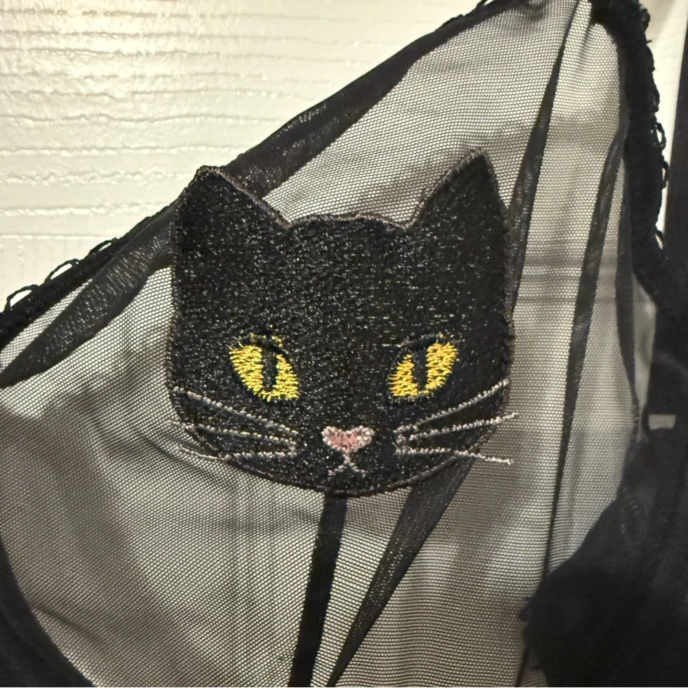Adore Me 34DD Alyshia Unlined Bra Black cat NWOT - Picture 2 of 6